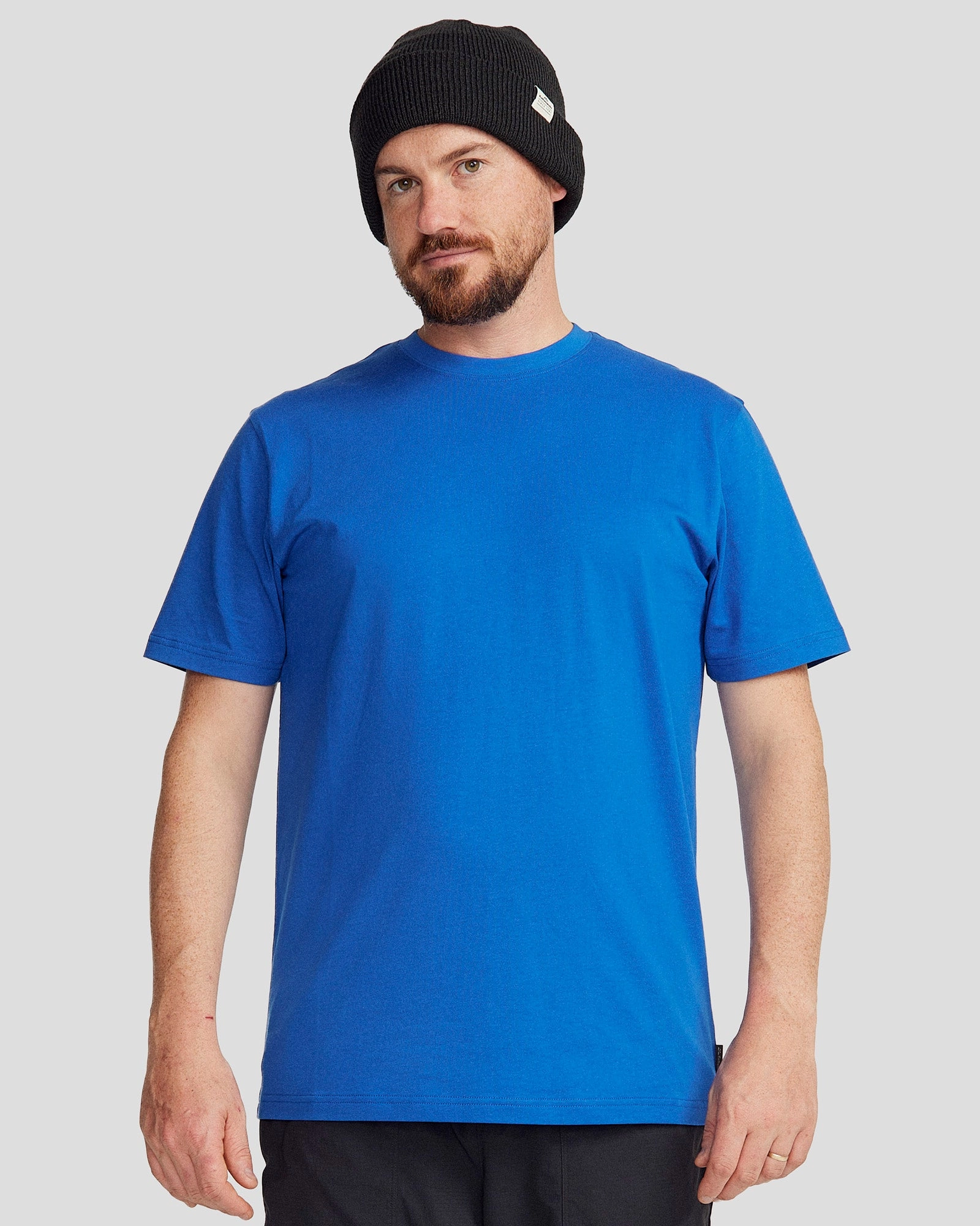Men's Solid Organic Cotton T-shirt - Peak Blue QuickRelease Closure Circular Knit Technology