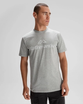 Men's Logo Organic Cotton T-shirt - Light Grey Marle MinimalistCut BreathableMesh