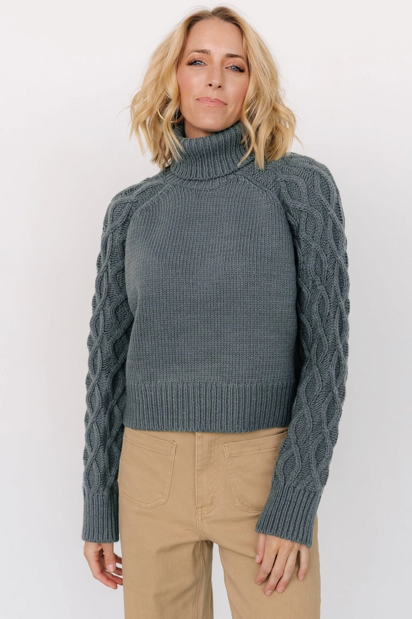 Vonn Turtleneck Sweater | Winter Green Cold-Weather Layer
