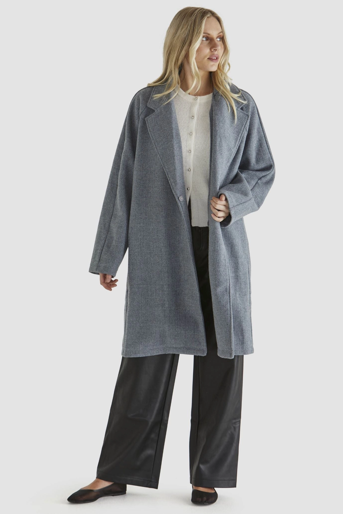 Down Stuffed Wind Resistant Sass Zaria Coat Grey