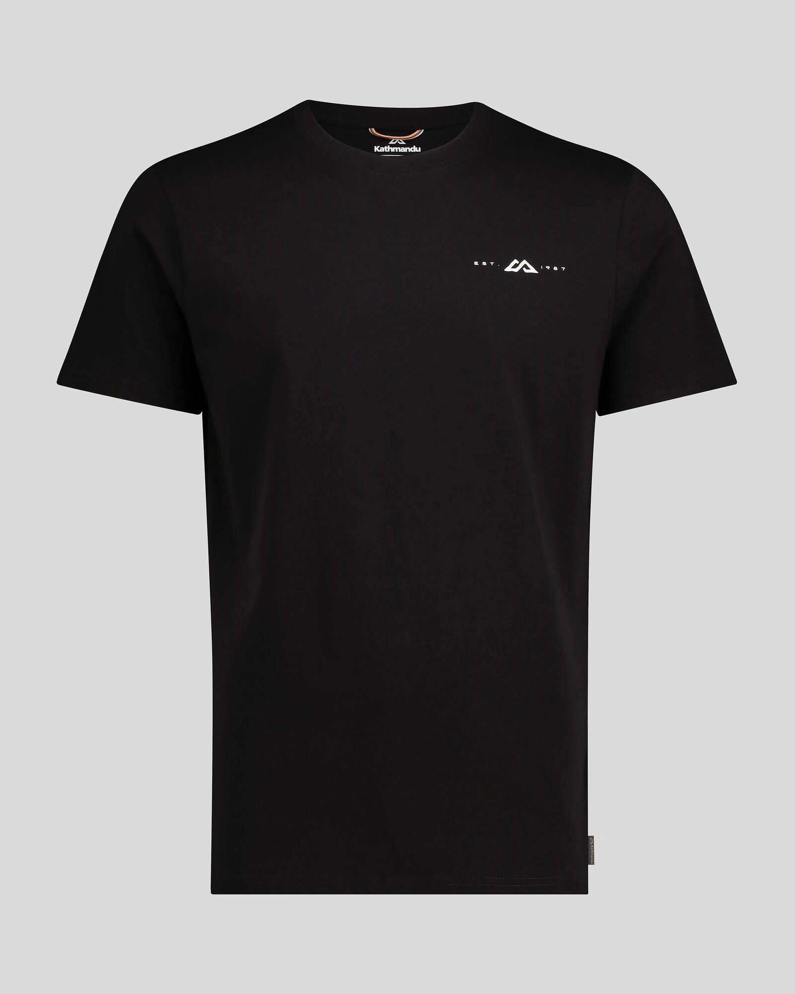 Men's Mountain Rays Organic Cotton T-shirt - Black Durable Weave wrinkle free finish