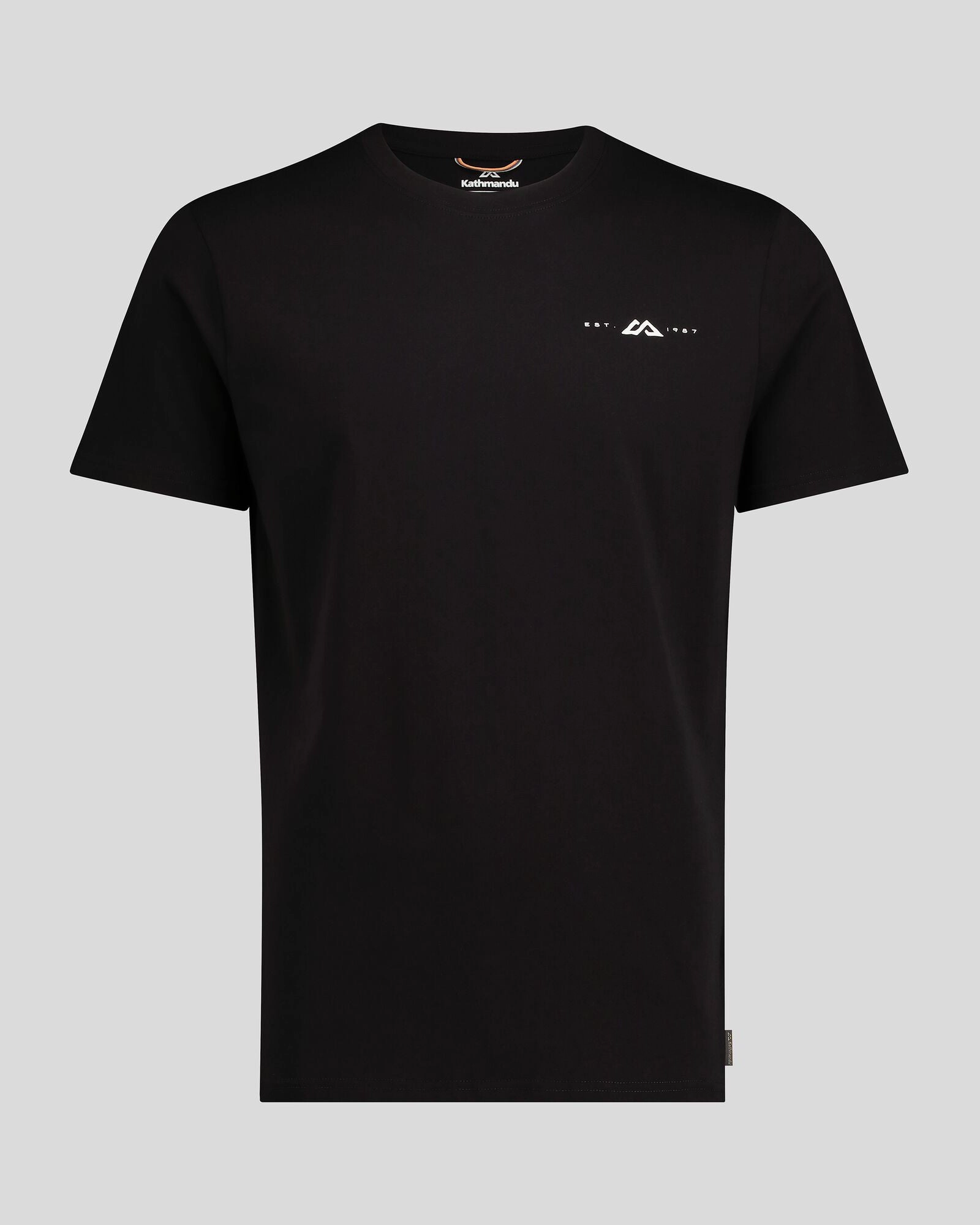 Men's Mountain Rays Organic Cotton T-shirt - Black MultiPurposeUtility