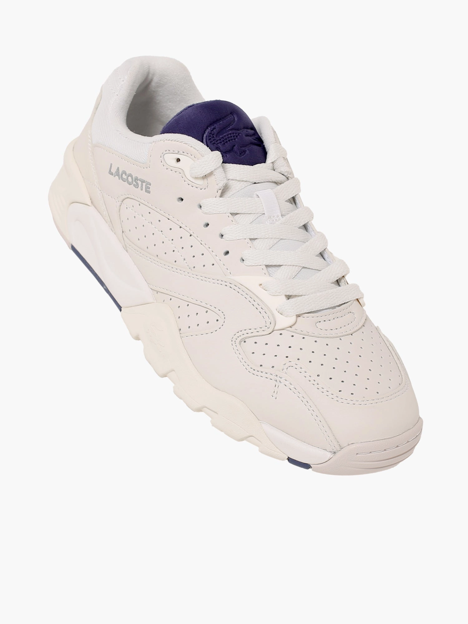 Game Trainer Off Wht Dk blu leather Speed Trail Anti Slip Tread Pattern