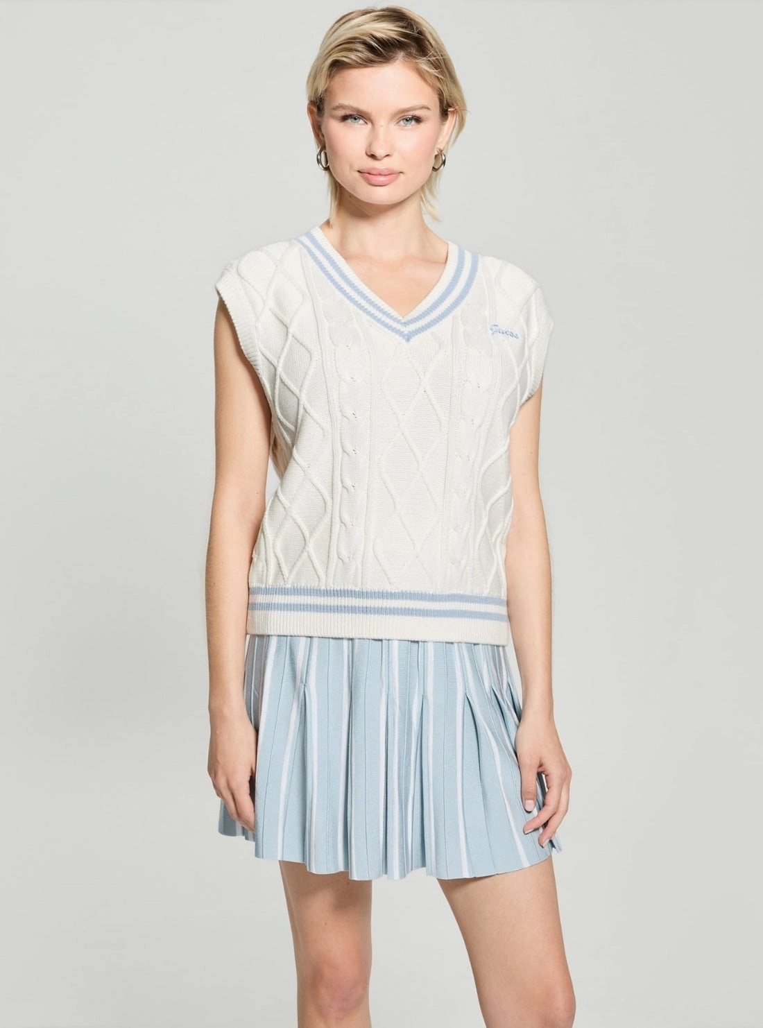 Eco White Active Sweater Vest Double Layered