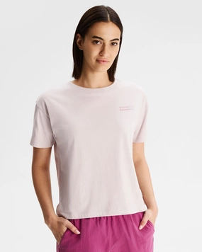 Women's Boxy Heritage Organic Cotton T-shirt - Dove Airflow Mesh Panel