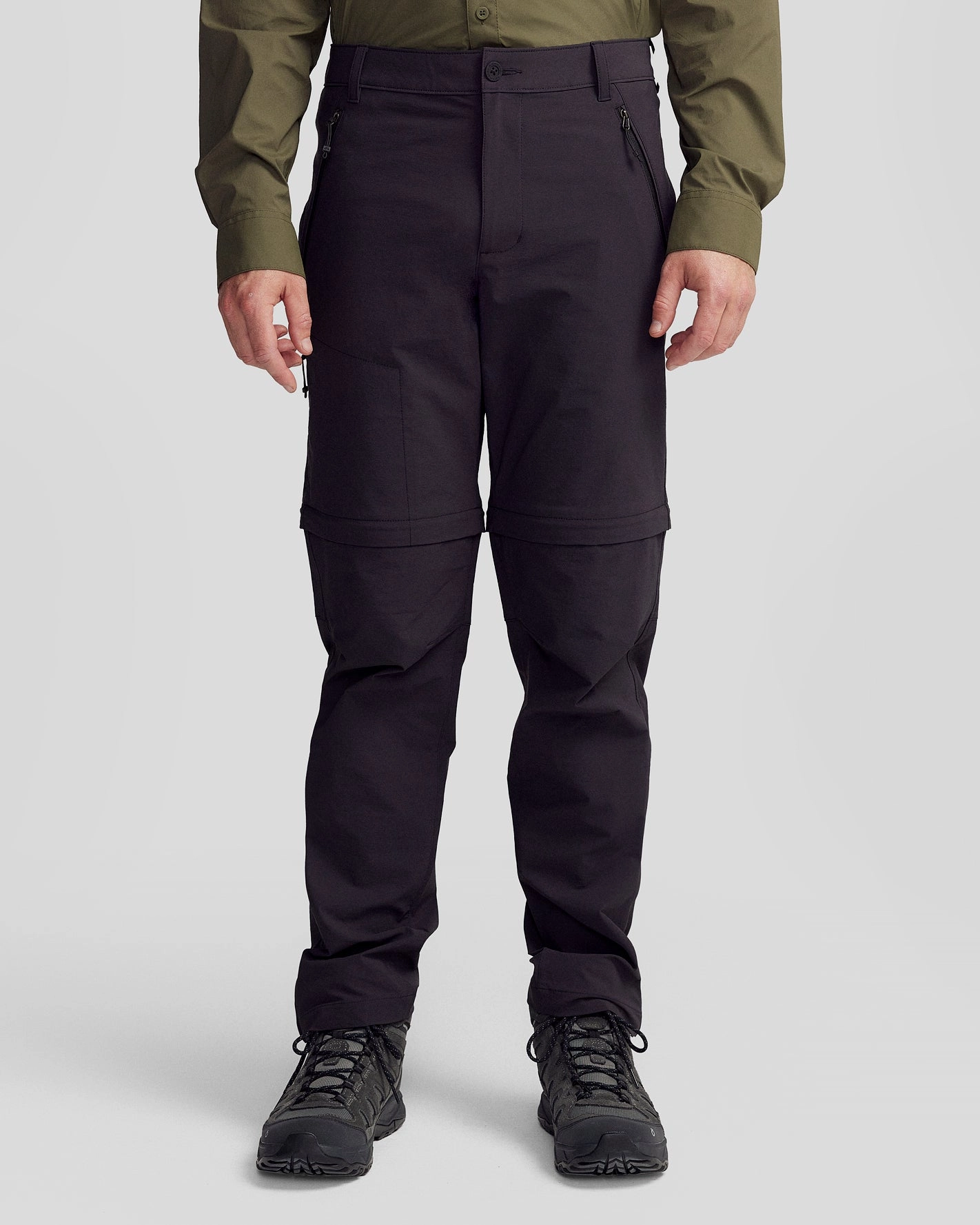 Men??s Ridge Convertible Pants - Black Stingray Body Fit