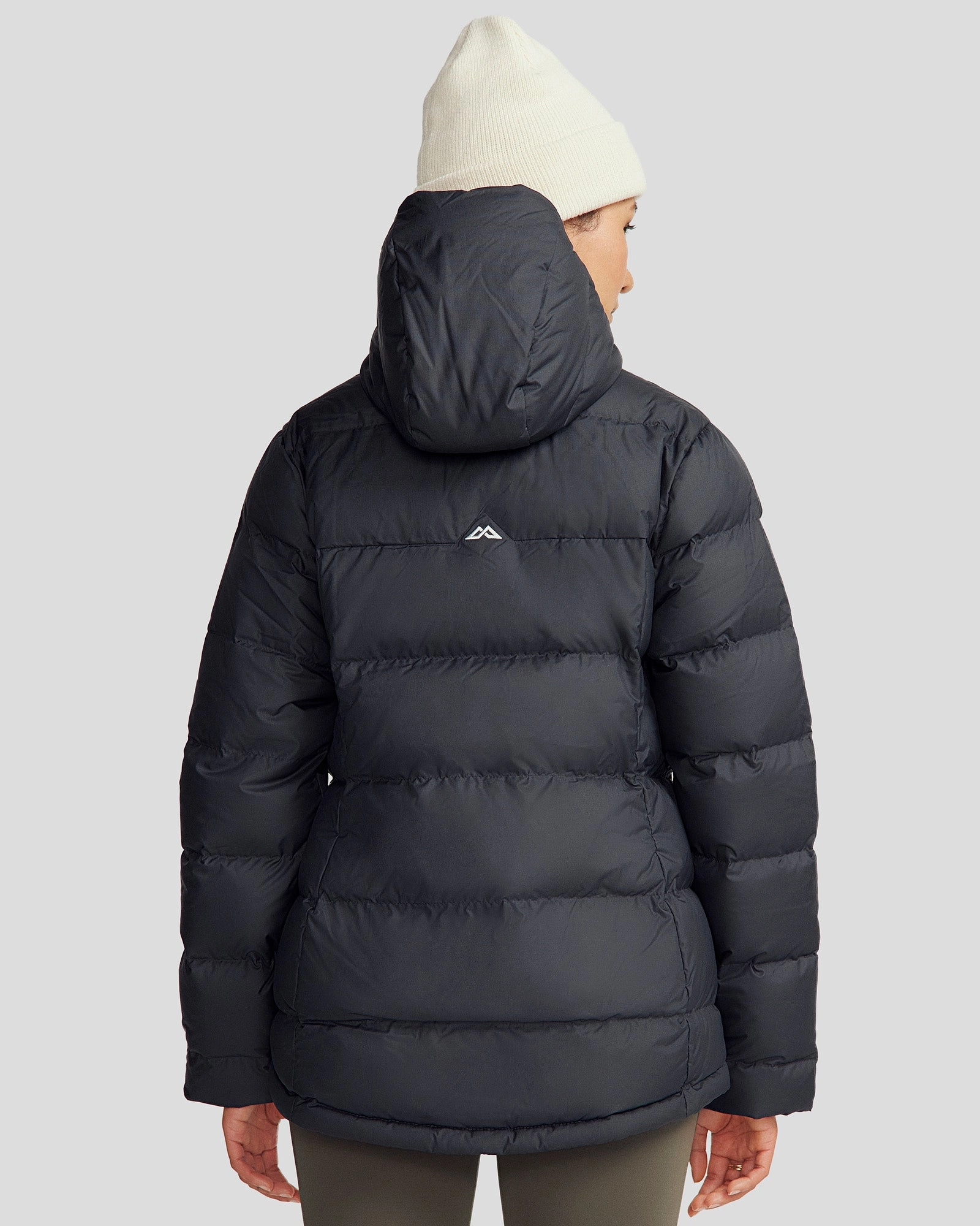 Women's Epiq Hooded Down Jacket - Black Waist Belt