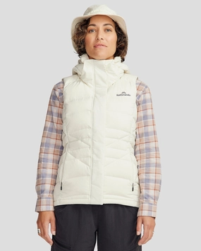 Warmth Without Bulk Women's Winterburn Hooded Down Vest - Natural