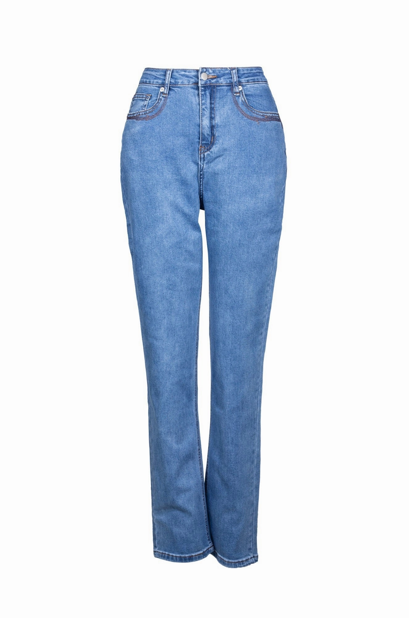 Regular Jeans | MID INDIGO | 0024B1 Street Fashion Casual Winter Warmth