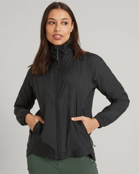 WND-Chaser Women's Windbreaker Jacket - Black Draft Block Foldable Storage