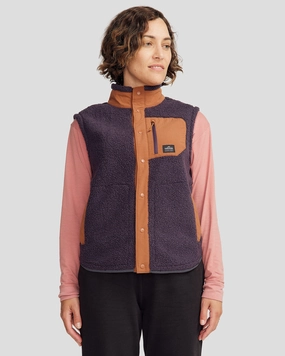 Women's Co-Z High Pile Vest - Orbit/Woodsy Warm Layer Option Breathable Layer