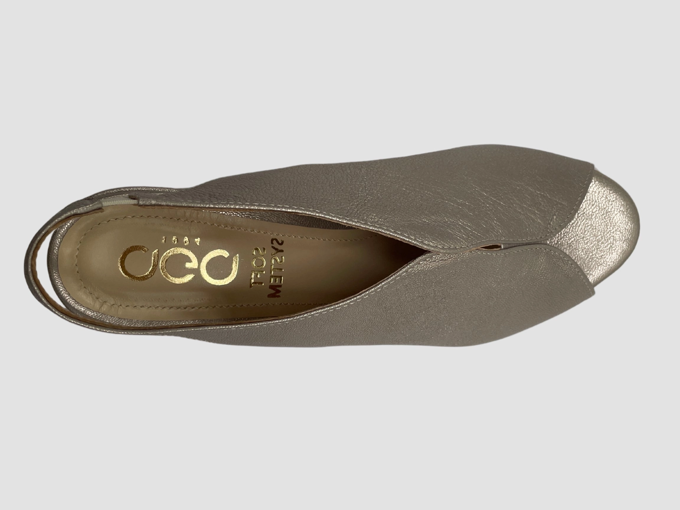 Pressure Relief Cushioning Women's Alina Leather Slingback Pumps  ?C Gold