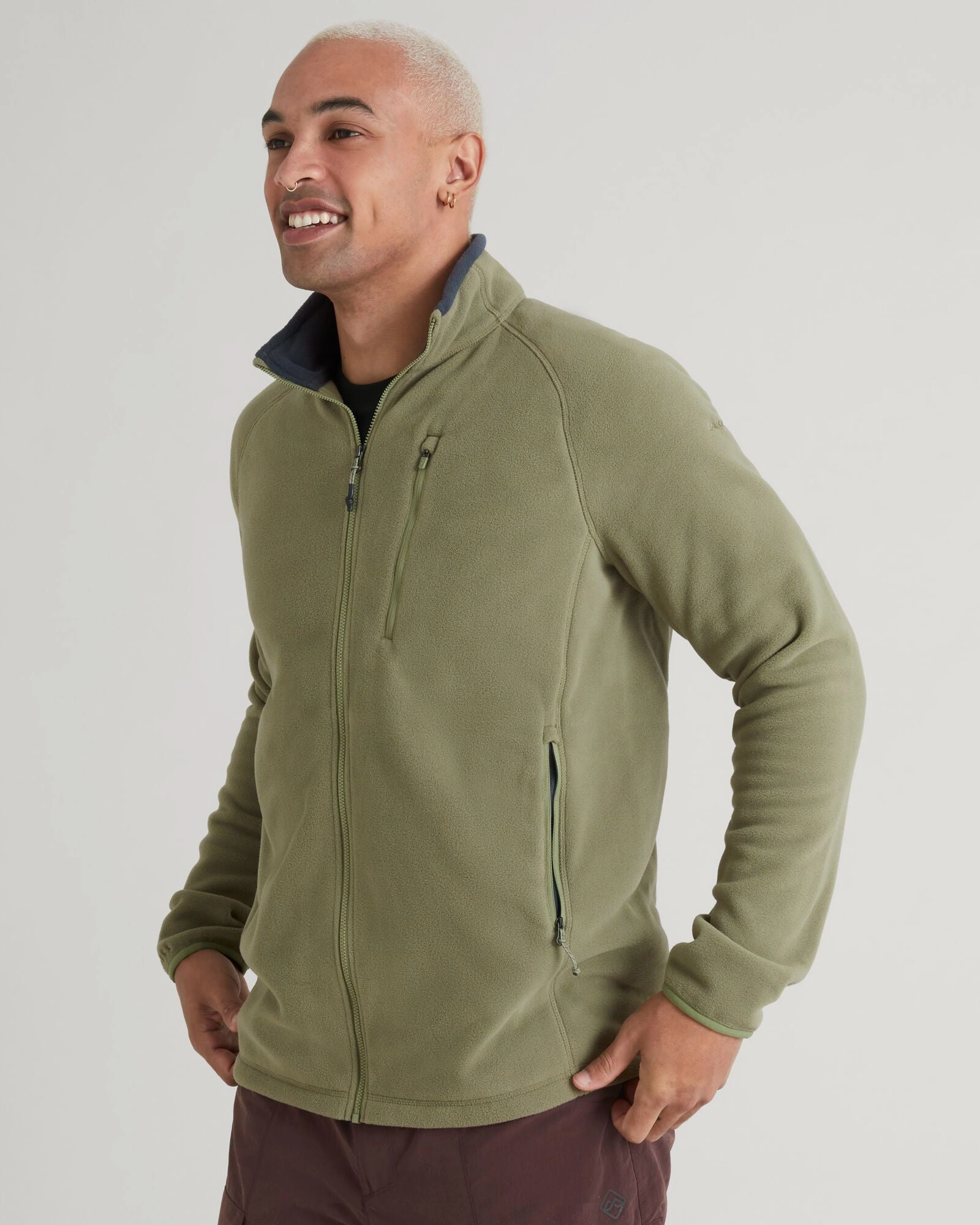 Weekend Ready Lightweight Insulation Technology Men's Ridge 100 PrimaLoft Bio Fleece Jacket - Beech