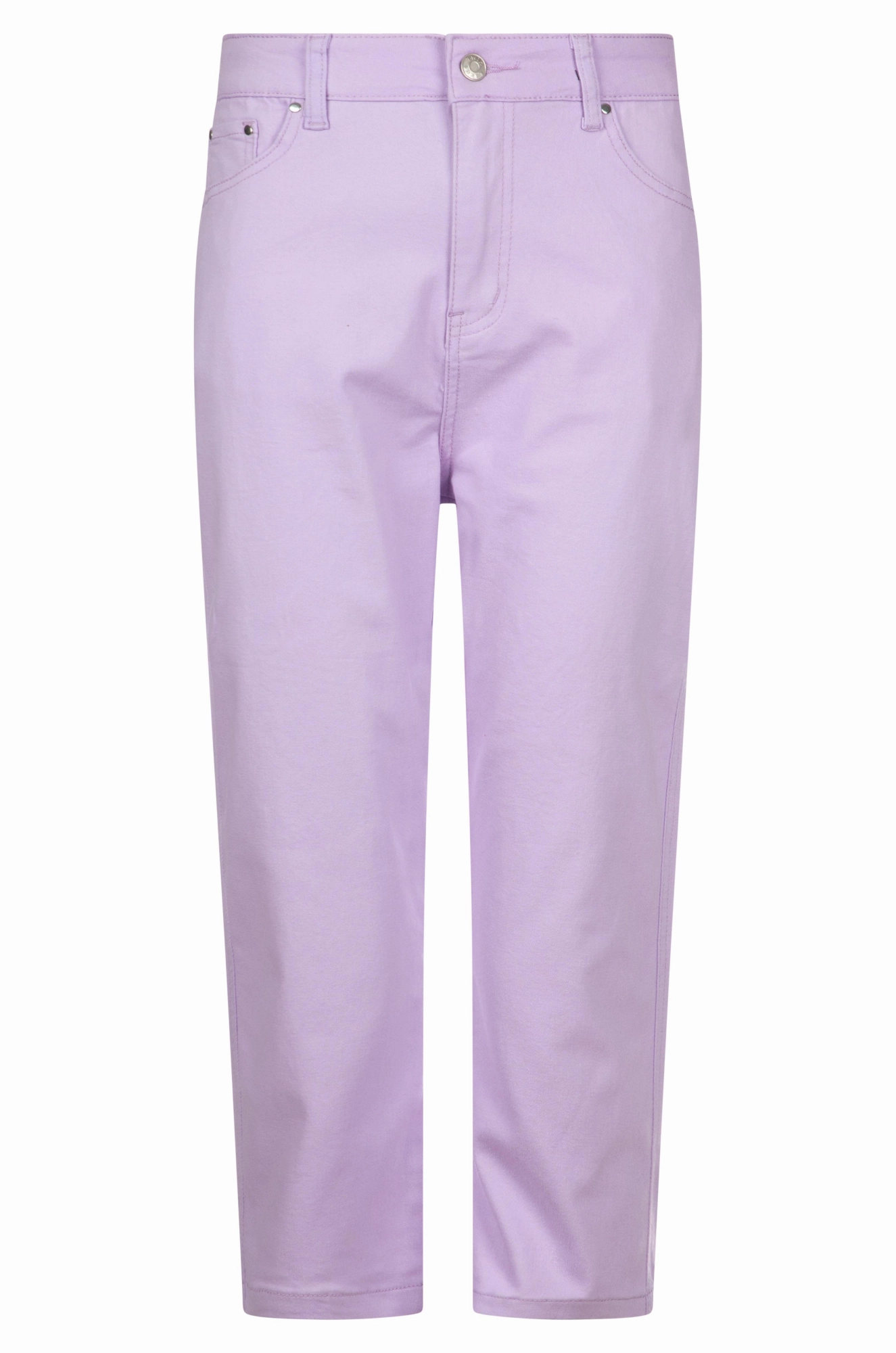 Stretch Cotton blend MId Calf Jeans | LILAC | 6923A1 Minimalist Styling No Gap Waistband