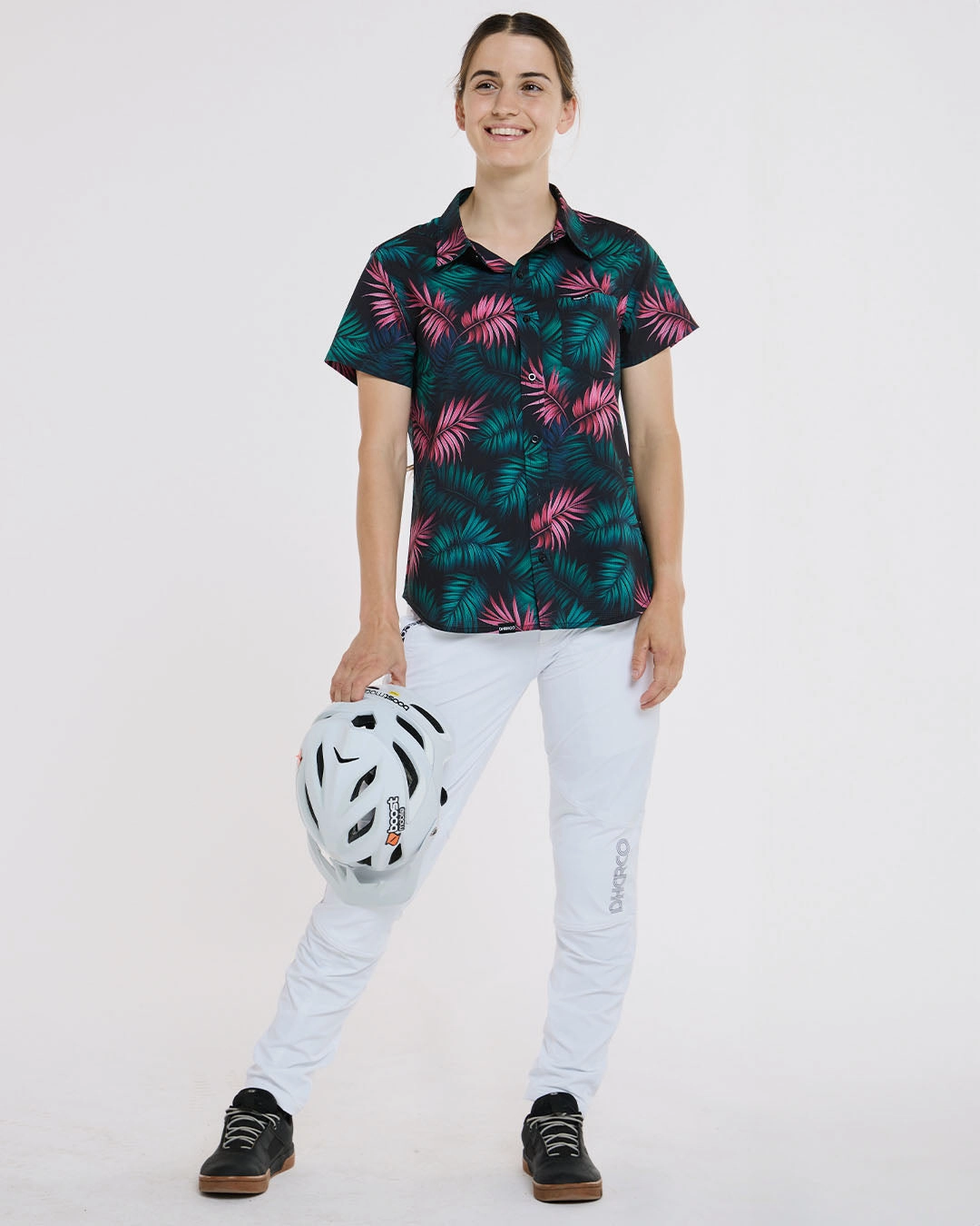 Womens Tech Party Shirt | Dark Fern Twill Weave