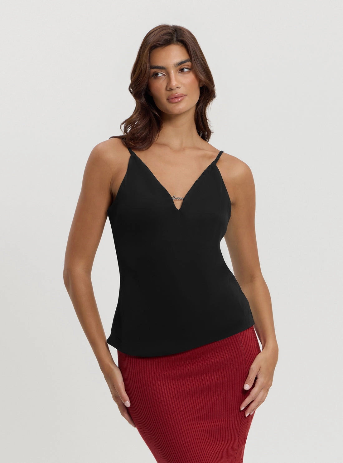 SleevelessOption Black Caroline Tank Top