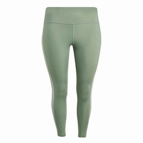 adidas - Women's Optime Trainicons 3-Stripes 7/8 Leggings (Plus Size) (HR5454) Seamless Wear Flexible Material