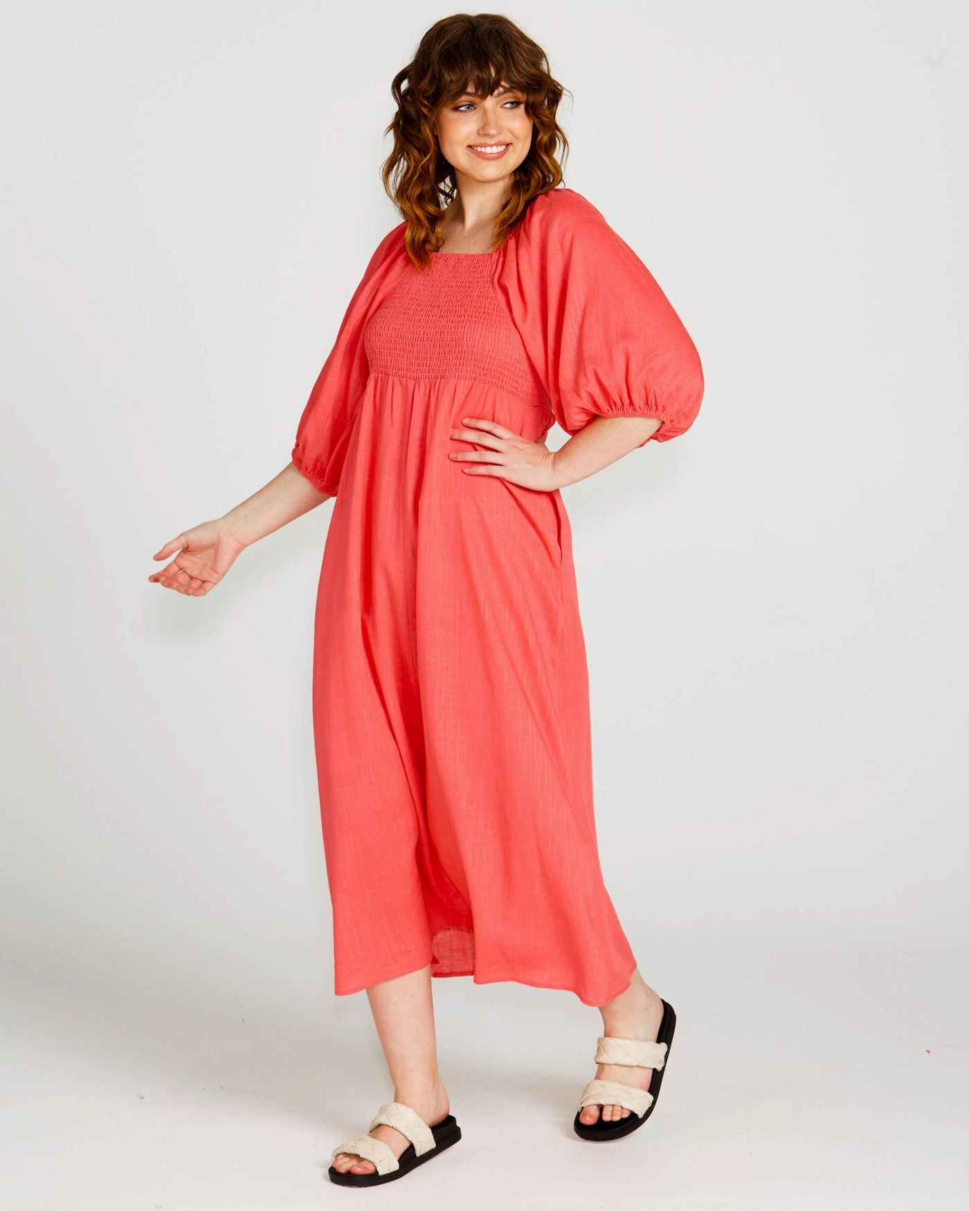 Workwear Comfort Sass Francesca Tie Front Dress Pink