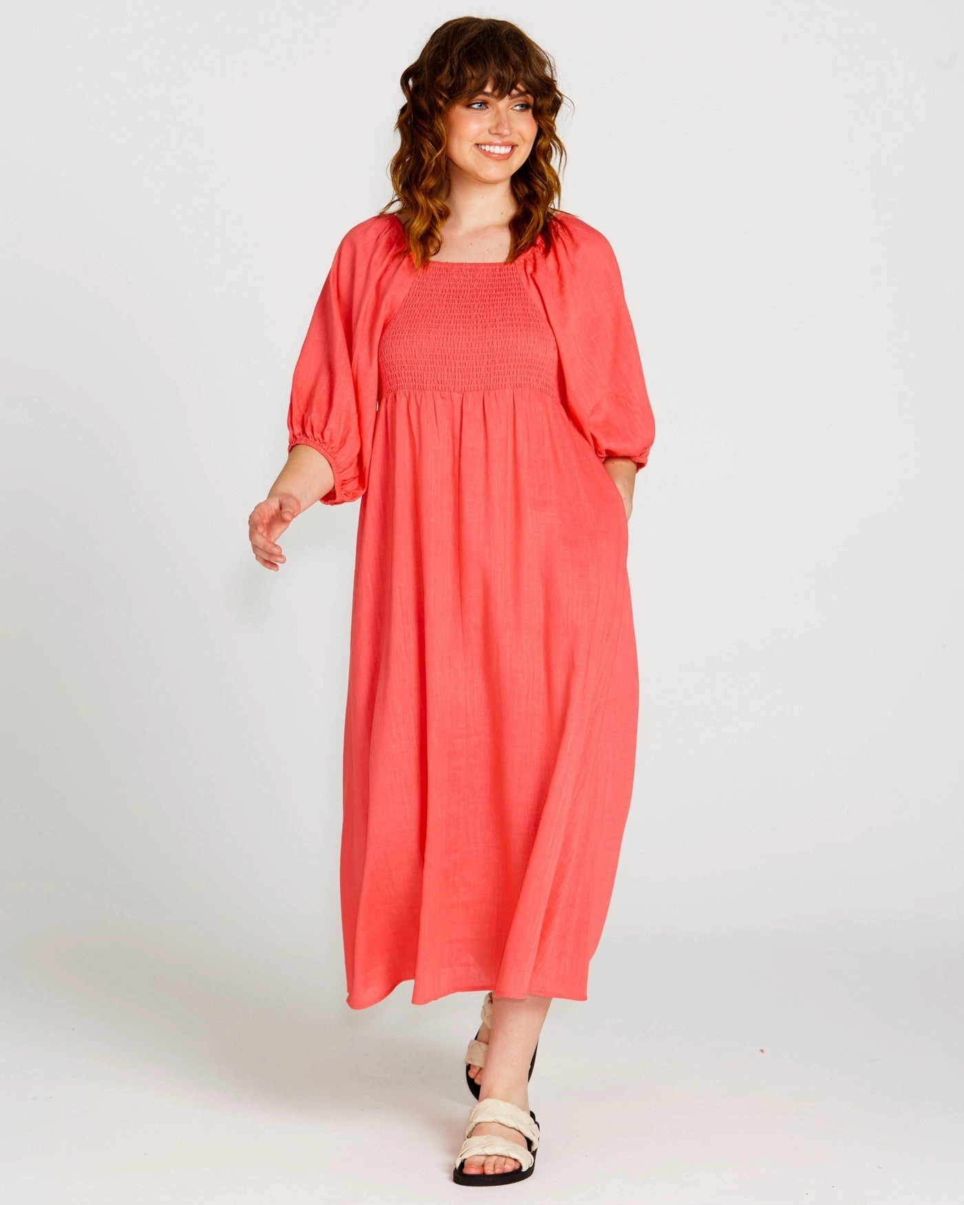 Tailored Layers All Timewear Sass Francesca Tie Front Dress Pink