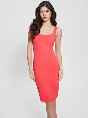 Red Charlotte Mini Dress Balloon-Sleeve