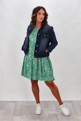 Sculpt Denim Jacket Dark Indigo Canvas Make