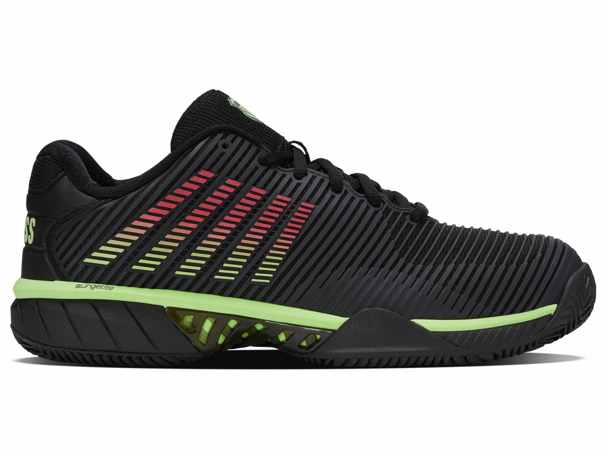 Molded Heel Cushion Rubberized Heel 06614-034-M | HYPERCOURT EXPRESS 2 CLAY | BLACK/SOFT NEON GREEN/NEON LAVA