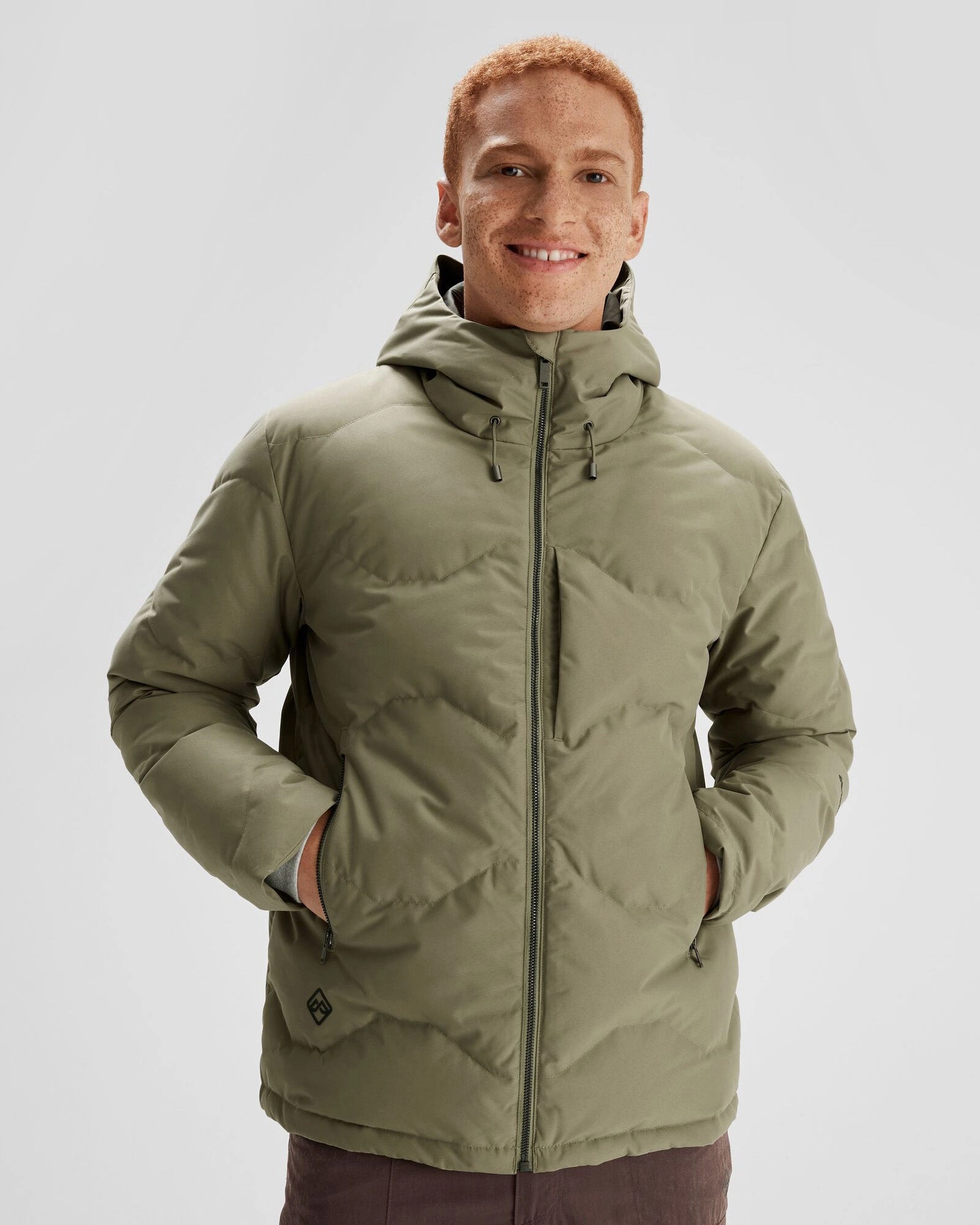 Men's Frisco X Hooded Down Jacket - Beech Anti Pilling Surface