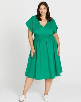 Versatile dress for layering Betty Basics Carrie Dress Holly Green