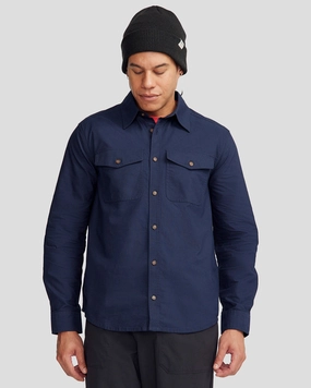 Vander HT Men's Long Sleeve Shirt - Pure Navy Moisture Management Tech