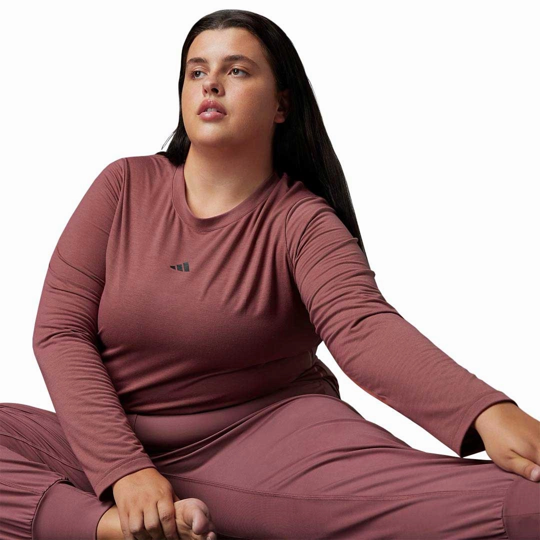 adidas - Women's Authentic Balance Yoga Pant (Plus Size) (HZ6313) Flexible Leg Wrinkle Resistant