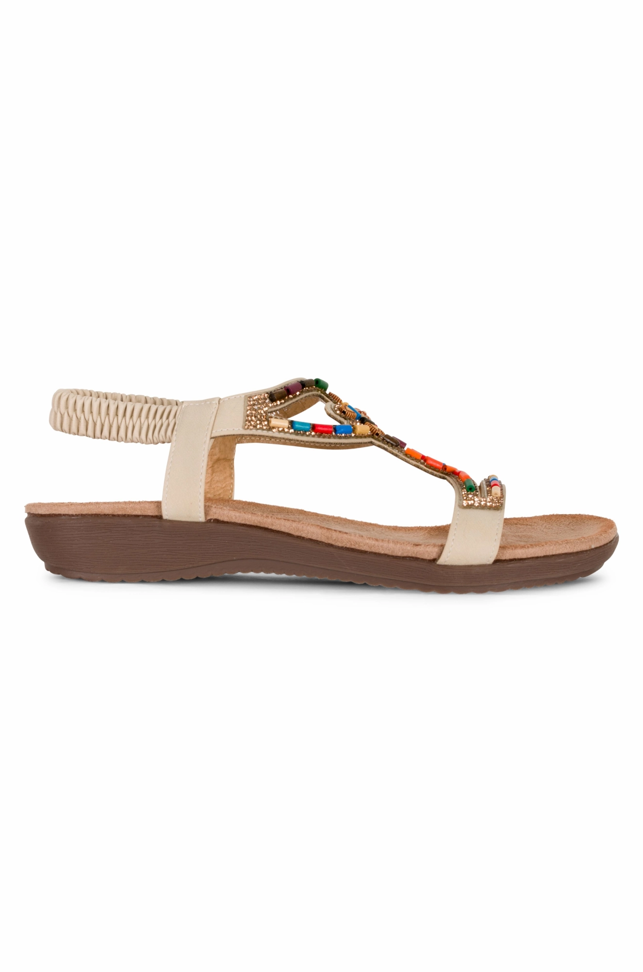 walking shoes Beach Walk Bead & Diamante Sandal | BEIGE | MARIELLA AB