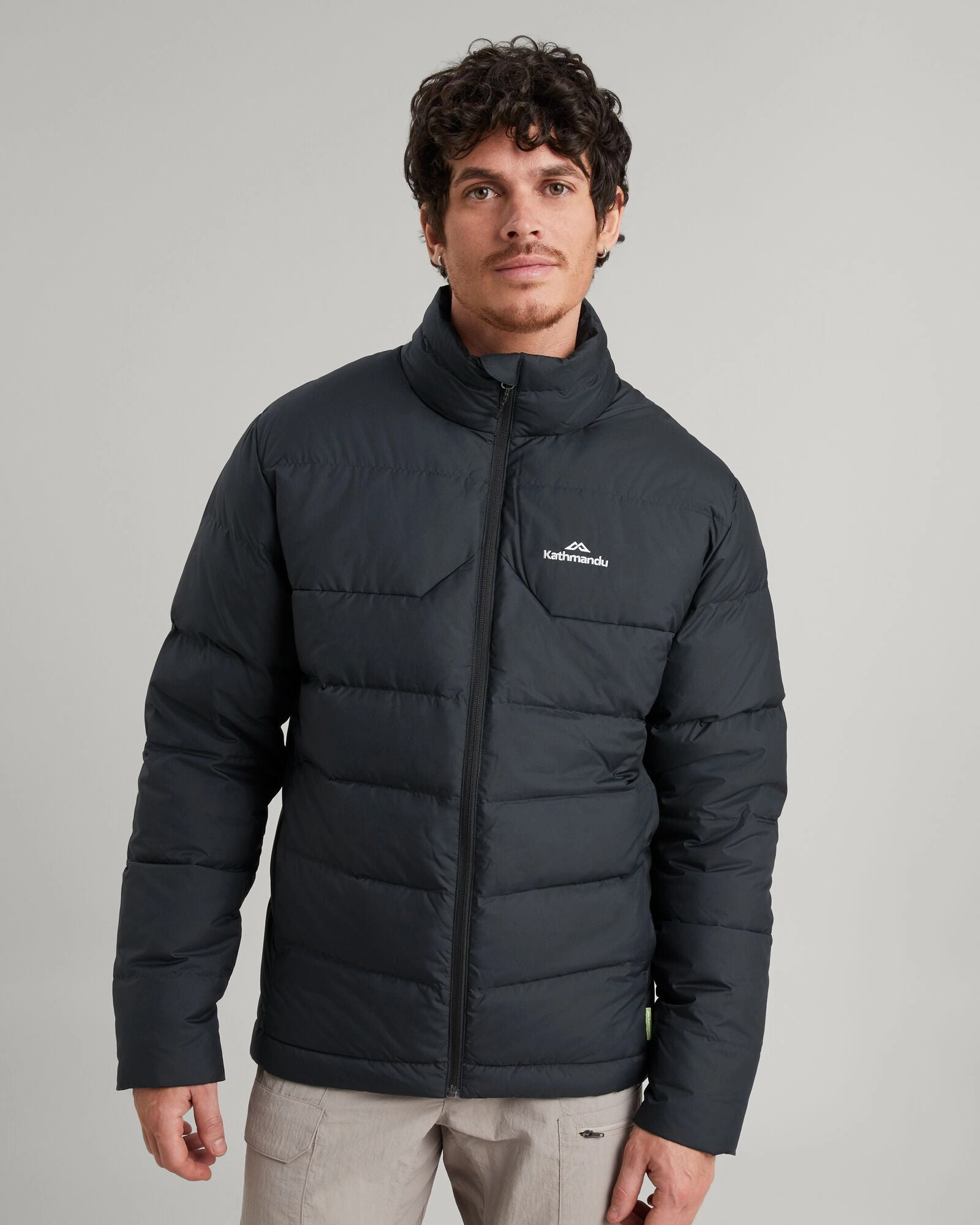 Men's Epiq Down Jacket - Black Softshell Coating QuickDryMaterial