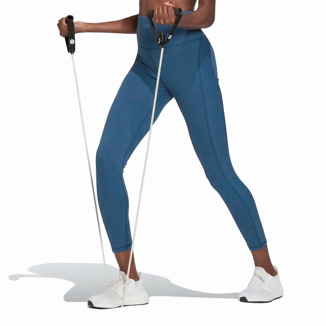 adidas - Women's Luxe Wind Studio Rib Leggings (HM8260) High Stretch Fit Tapered leg