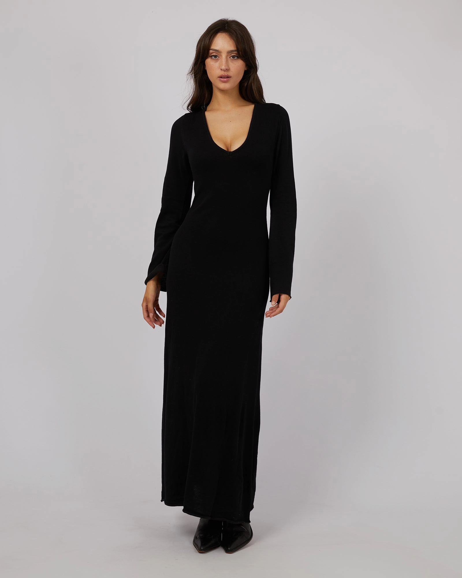 Tall Girl All About Eve Knit L/S Dress Black