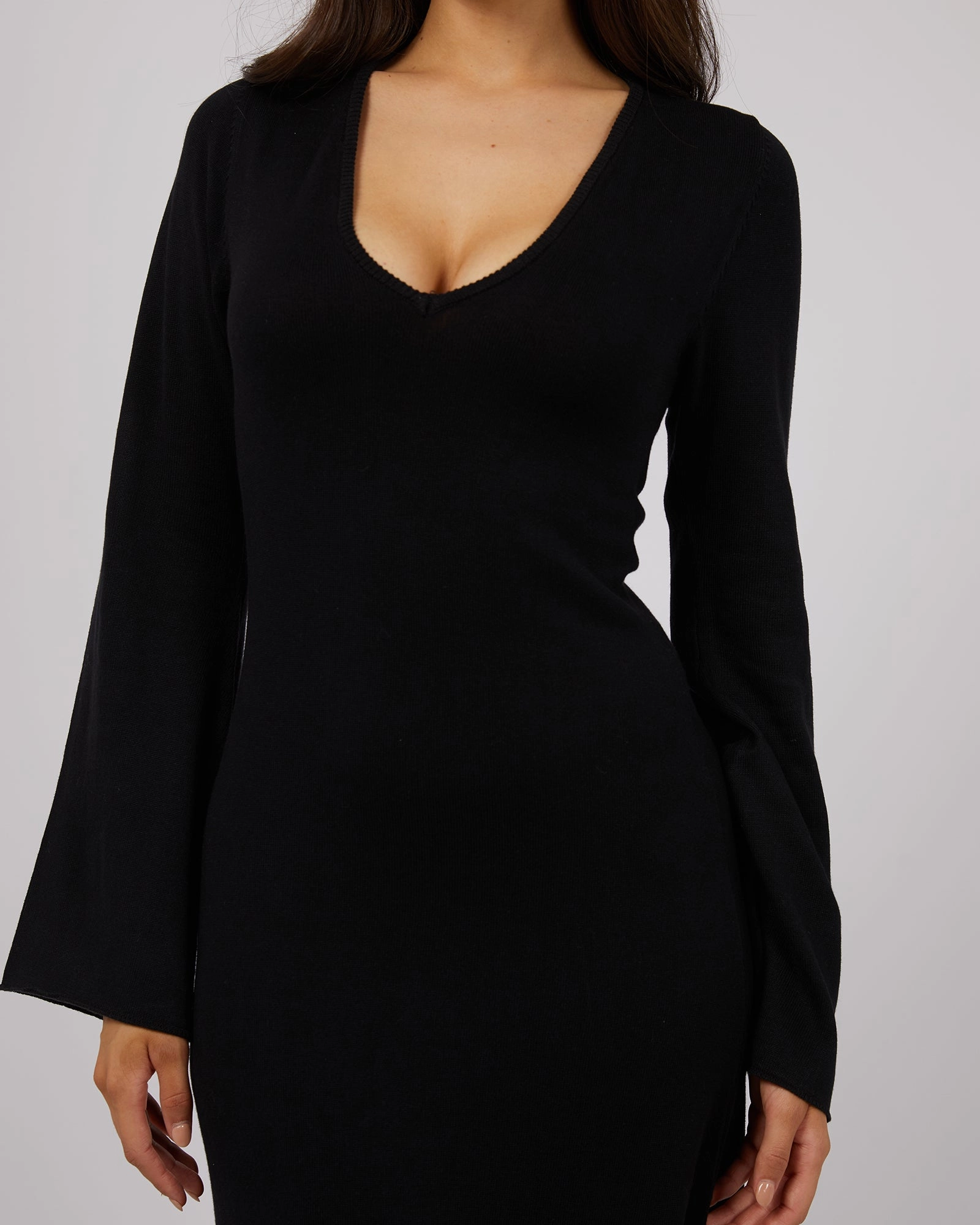 All Timewear Versatile Wearable All About Eve Knit L/S Dress Black