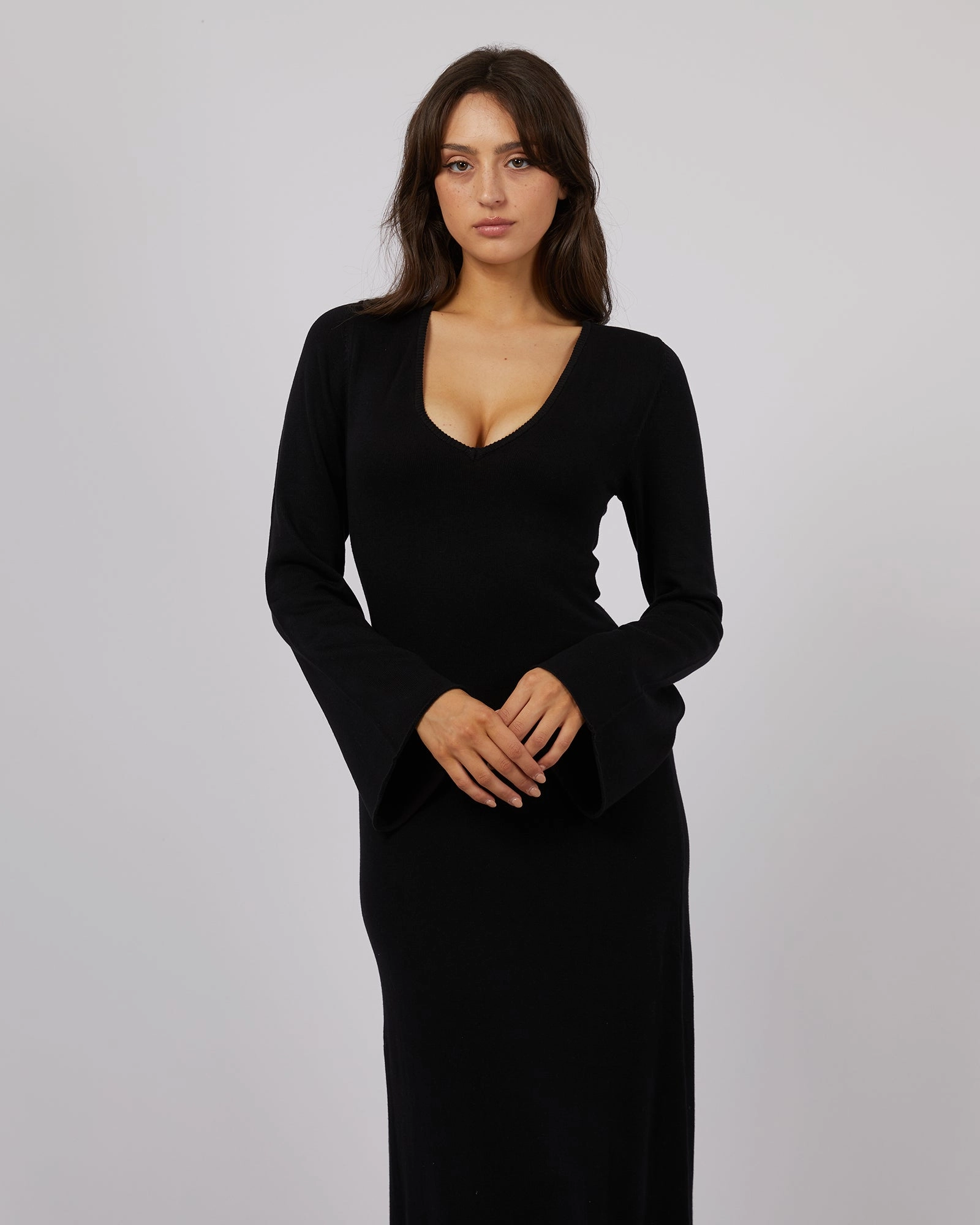 Ethically-Made Bloom Zone All About Eve Knit L/S Dress Black