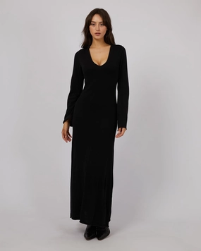 Tall Girl All About Eve Knit L/S Dress Black