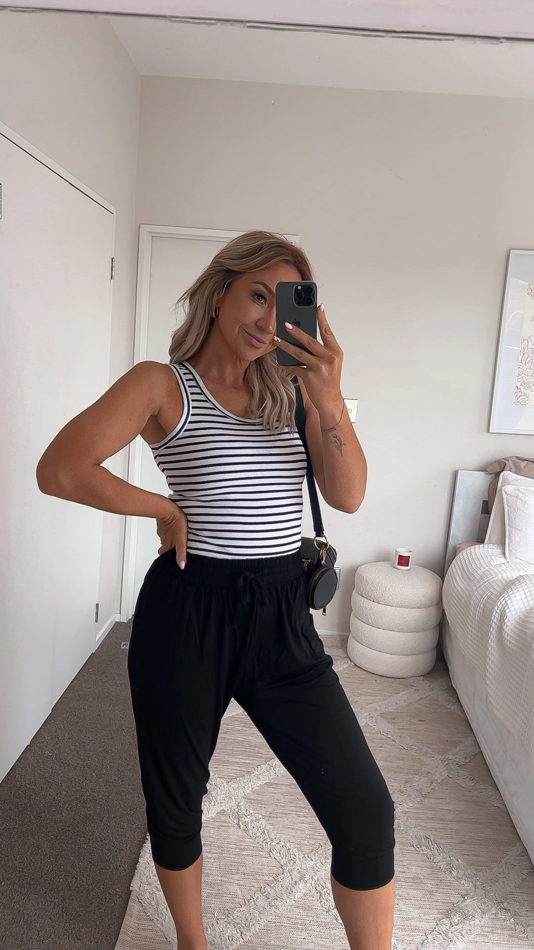 Stretch Fit Budget Friendly Shine On Essentials Comfort Jogger Black