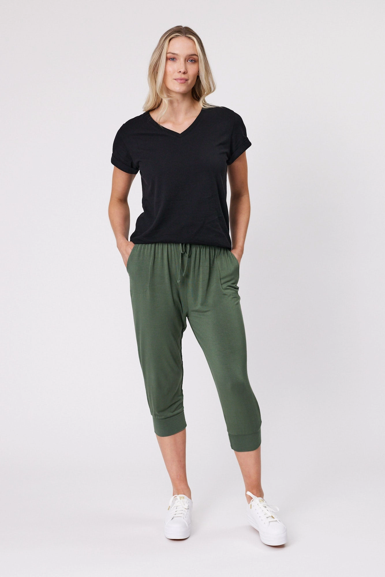 Shine On Essentials Comfort Jogger Khaki Casual Wearer Loose Fit
