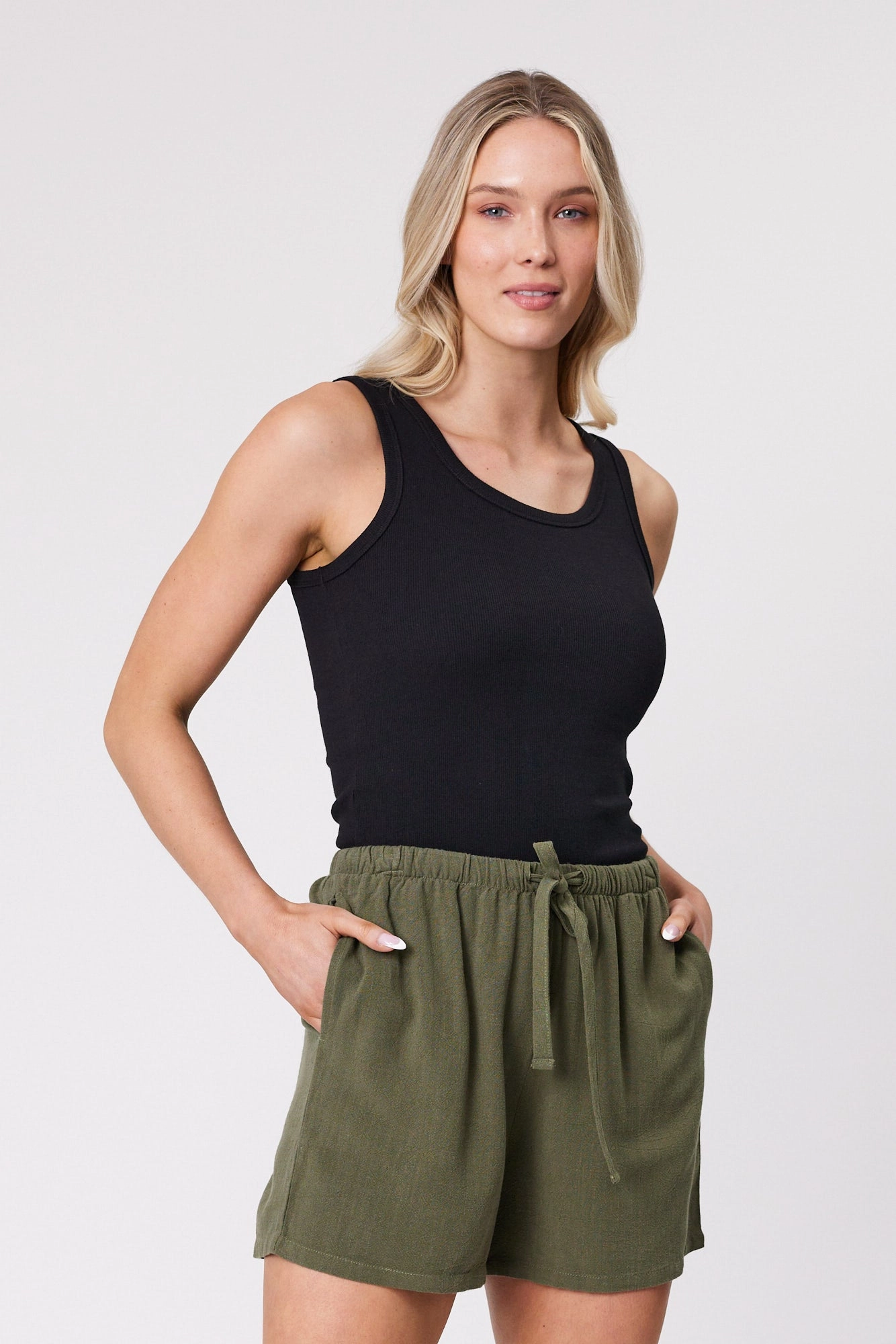 Active Wear Fit Shine On Essentials Shorts Khaki