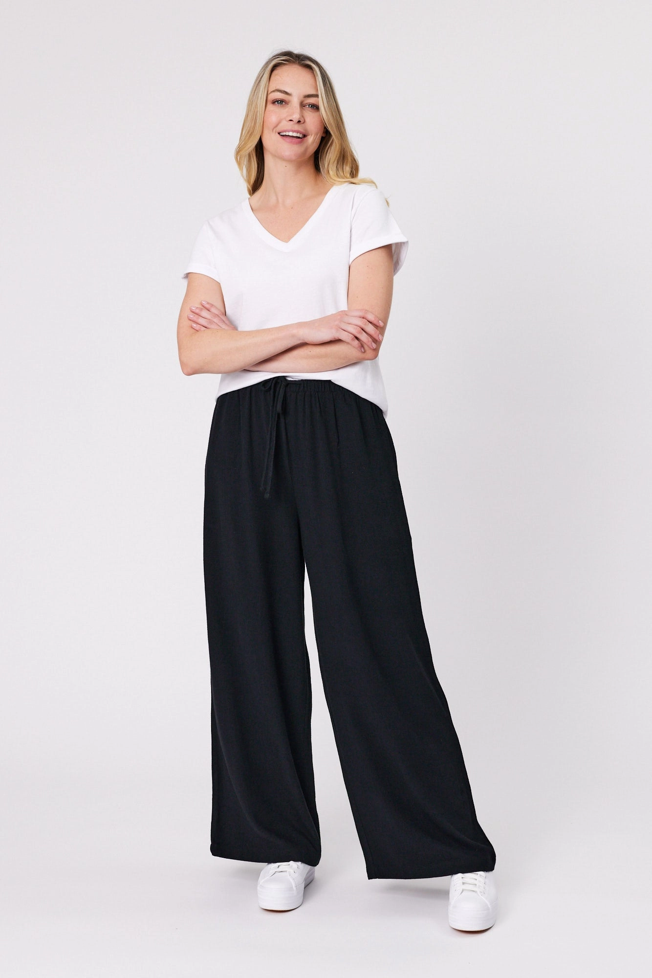 Daily Routine Fitness Lover Fit For Casual Wear Shine On Essentials Woven Pant Black