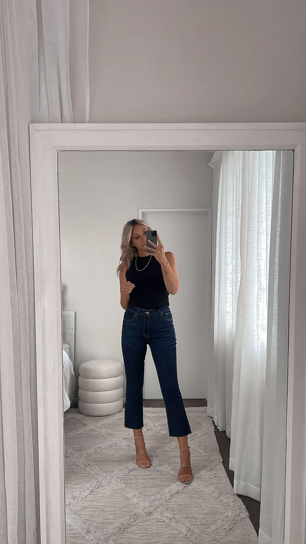 Shine On Label Devon Cropped Bootcut Jean Comfort Flex Wear