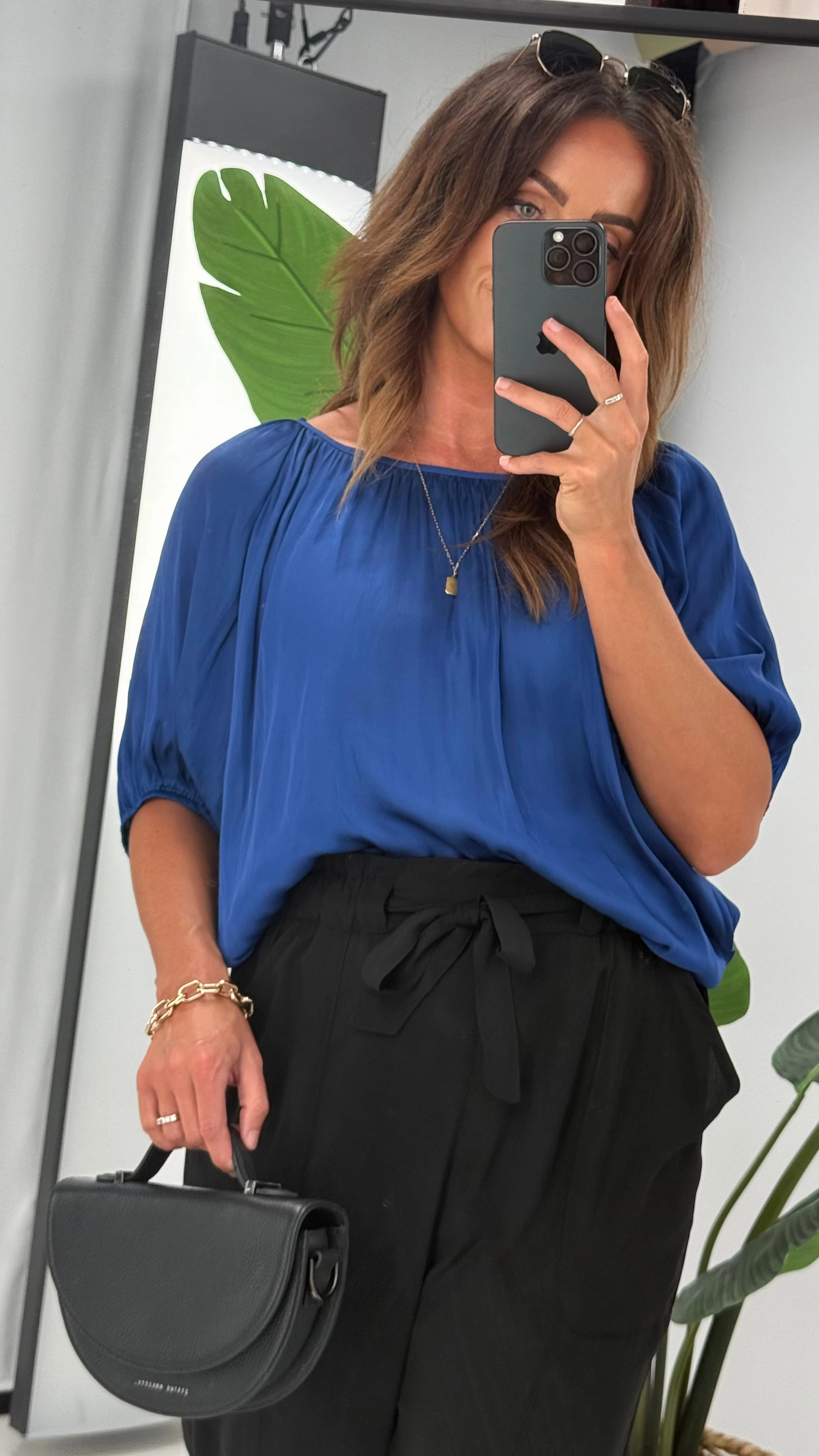 Shine On Label Geneva Tie Front Pant Black Fade Resistant Comfort Seeker Flexible Wear City Walk