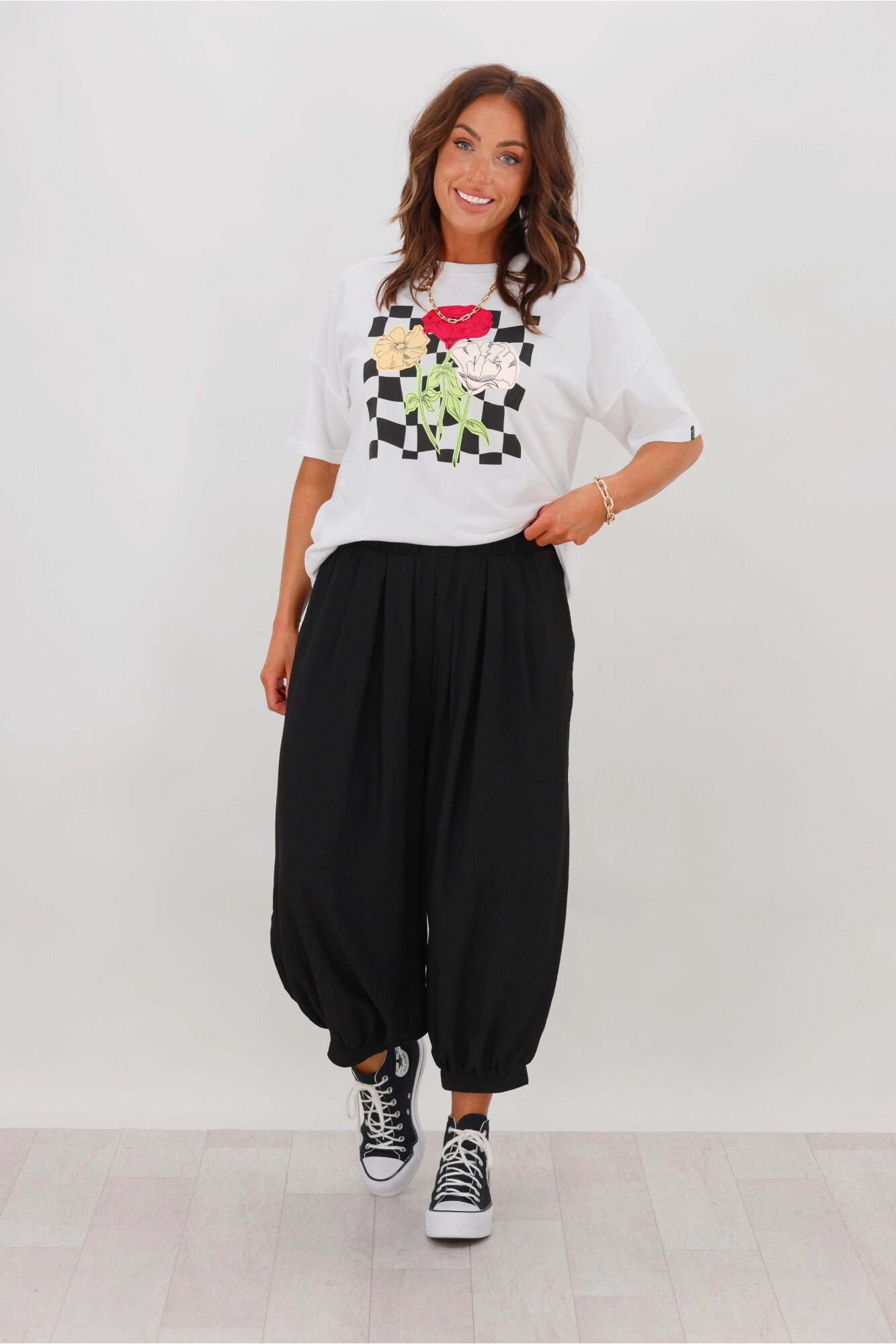 Wrinkle Resistant Eco Shopper Shine On Label Kyoto Linen Look Harem Pant