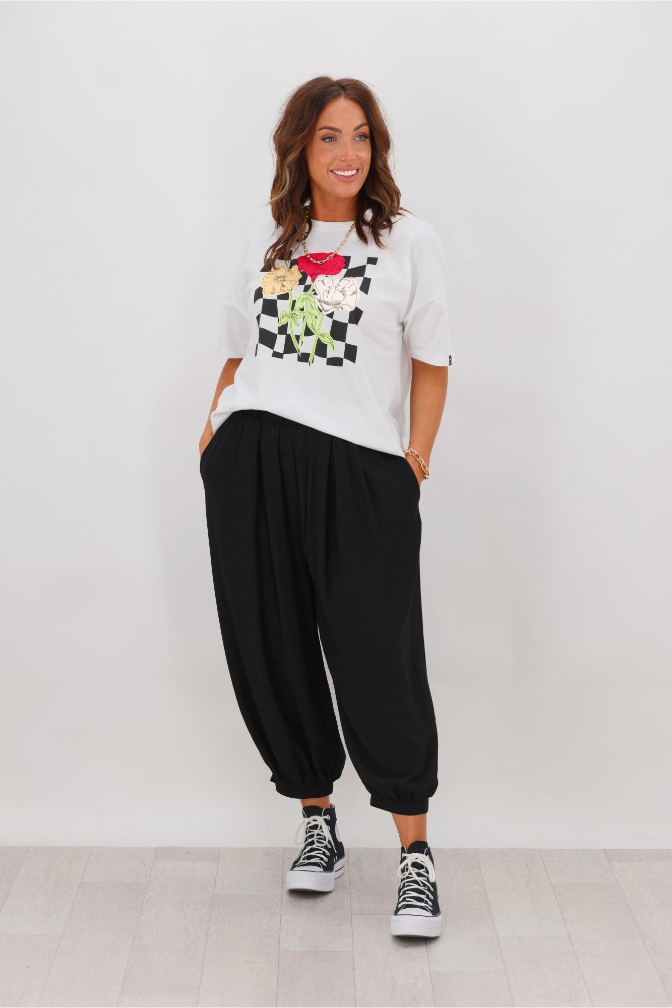 Shine On Label Kyoto Linen Look Harem Pant Sleek Active