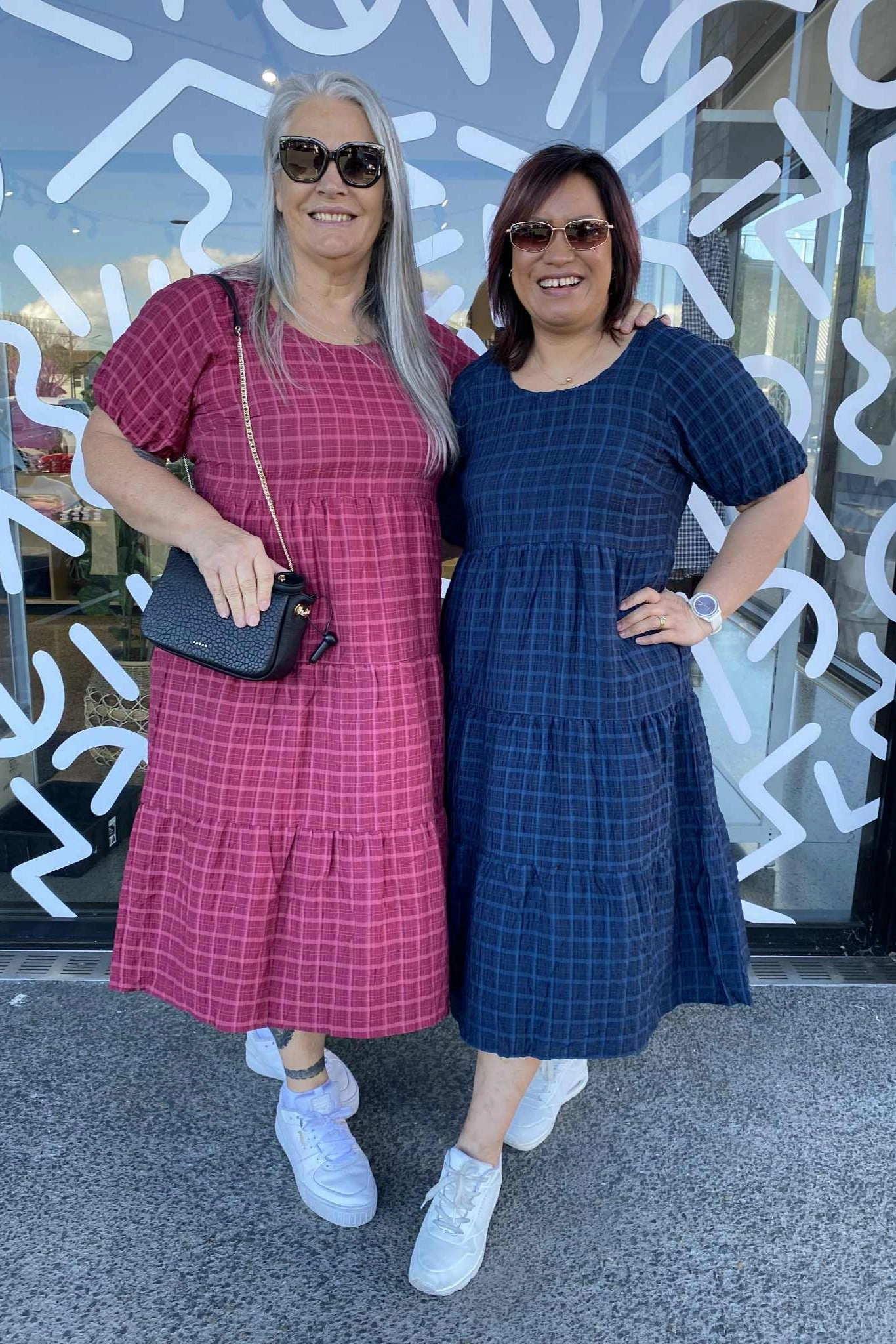 Shine On Label Odessa Tiered Midi Dress Dark Blue Mood Edge Fashion Look