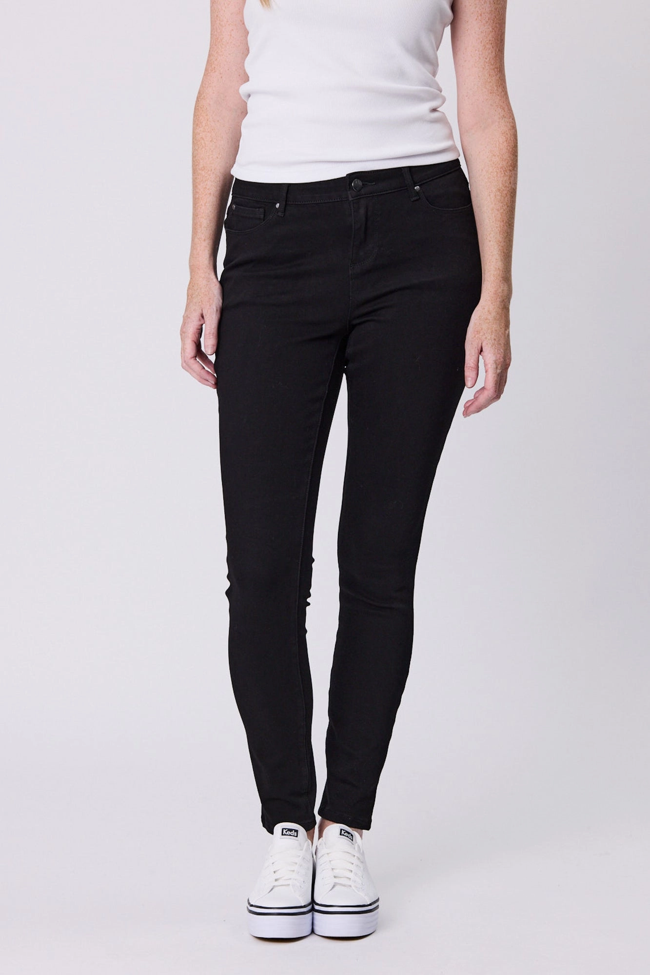 Move Comfort workday wear Shine On Label Sculpt Denim Black