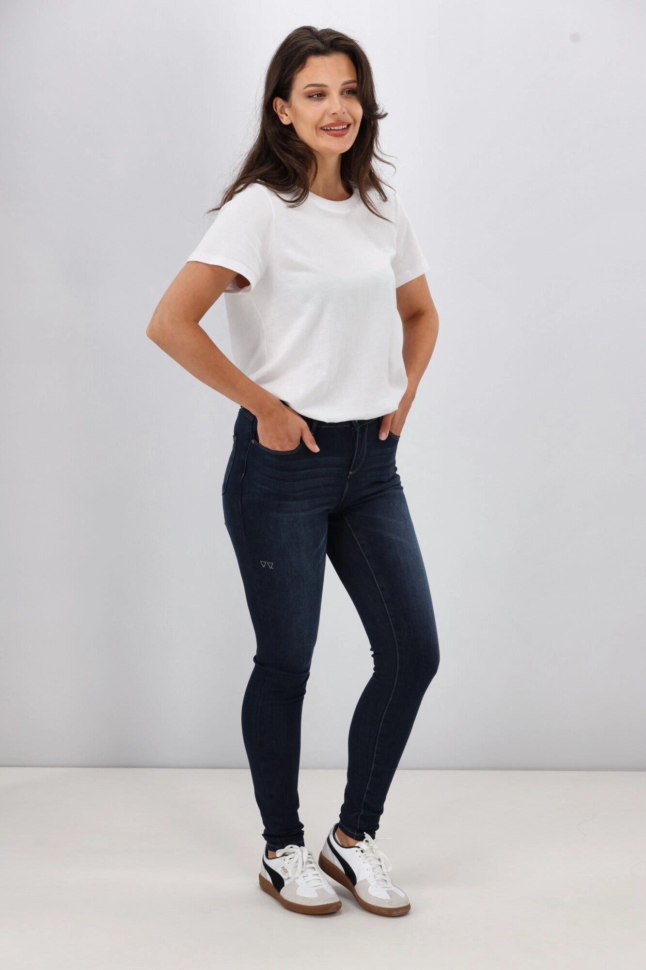 Shine On Label Sculpt Denim Jean Super Dark Indigo Squat Proof Fabric