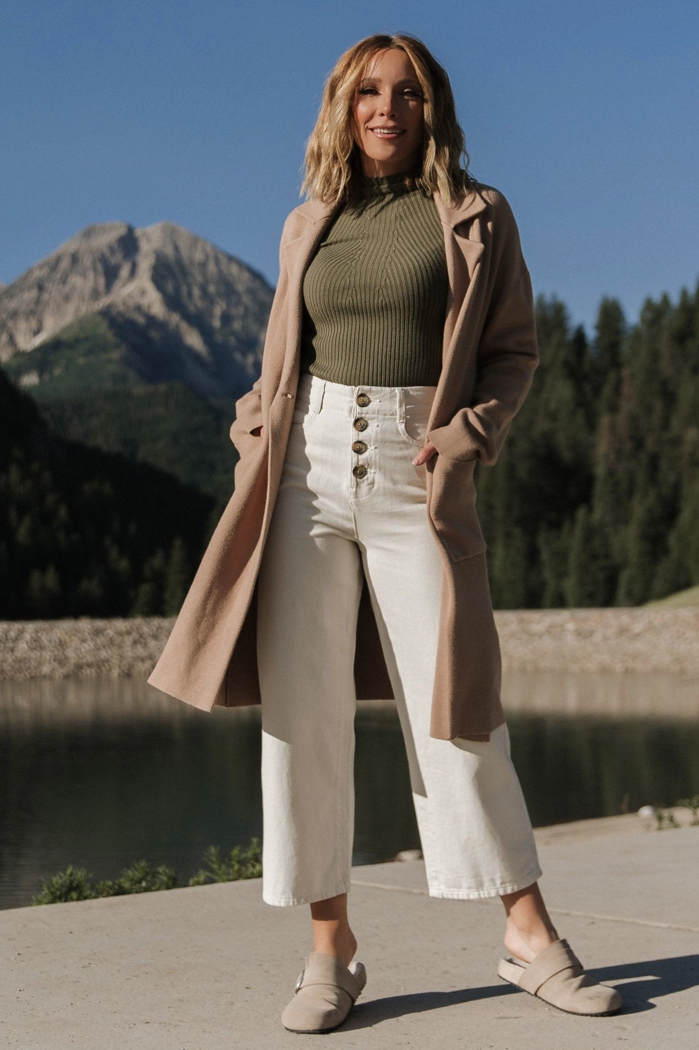 Roland Long Jacket | Light Camel MultiLayerSystem Noise Reduced Fastener System