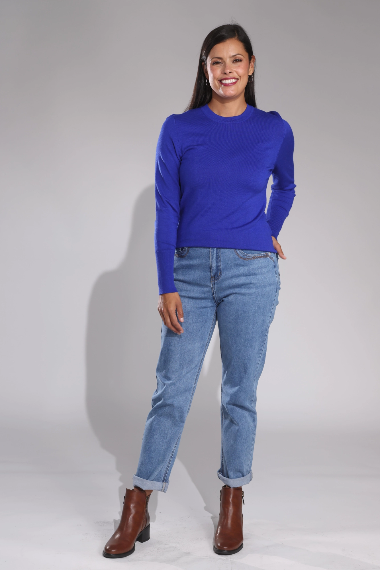 Short Jeans | MID INDIGO | 0021B1 Stone Wash Finish Functional Casual